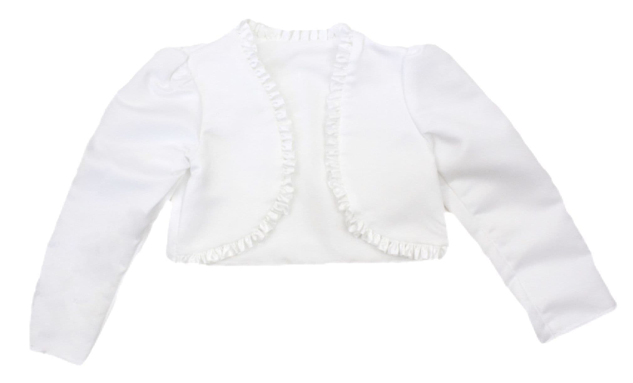 Girls white bolero sales jacket