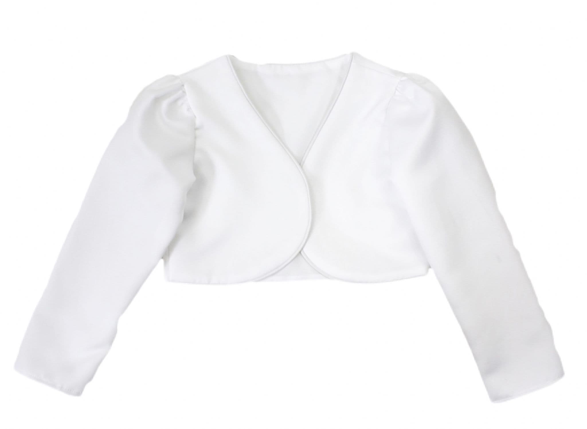 Girls white 2025 satin bolero