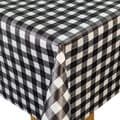 Black and White Checked Gingham Vinyl Pvc  Tablecloth 54" Wide X 2 Metres £11.95