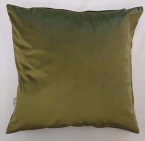 LUXURY SUPER SOFT VELVET MOSS GREEN CUSHION COVER £5.99 EACH FREE POSTAGE
