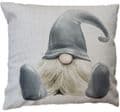 Novelty Cute Grey Gonk Linen Christmas Zipped  18" Cushion Filled £13.99 Each