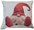 Novelty Cute Red Gonk Linen Christmas Zipped  18" Cushion Filled £13.99 Each