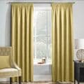 PAIRS OF MUSTARD GOLD / OCHRE  BLOCK OUT THERMAL TEXTURED  TAPE TOP CURTAINS