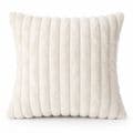 Quality Plush Faux Fur Reversible 20" Ribbed Cushion Covers £9.99 Each 2 Colours