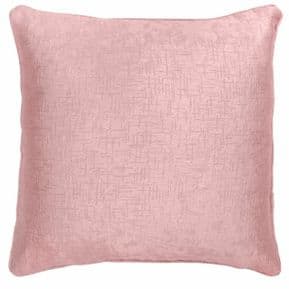 SET OF 2 BLUSH ROSE PINK SOFT VELVET TOUCH TEXTURED 18
