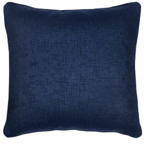 SET OF 2 DARK NAVY BLUE SOFT VELVET TOUCH TEXTURED 18
