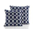 Set of 2 Luxury Chenille Velvet Navy Art Deco Circles 18" Cushion Covers £12.99
