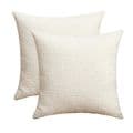Set of 2 Luxury  Soft Boucle Rich Cream Reversible 24" Cushion Covers £19.99