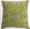 Set of 2 Regency Gold Scrolls Olive Green Luxury Chenille Cushion Covers £12.99