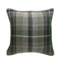 Set of 2 Scottish Green Tartan Check Piped 18"  Reversible Cushion Covers £19.99
