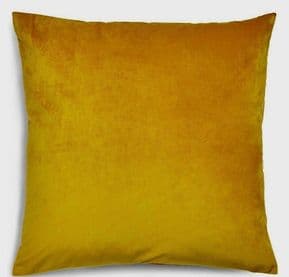 SET OF 2 UK MADE SOFT SMOOTH VELVET ANTIQUE MUSTARD GOLD CUSHION COVER £11.99