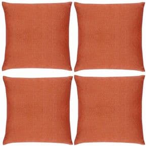 SET OF 4 SOFT TOUCH TEXTURED COPPER ORANGE SPICE 18