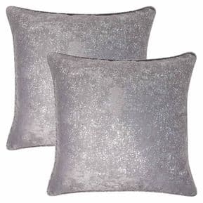 SILVER GREY LUXURY VELVET SILVER GLITTER SPARKLE 18