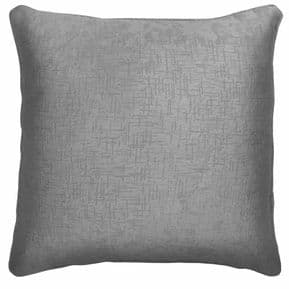 SILVER GREY SOFT VELVET EFFECT TOUCH TEXTURED PIPED 18