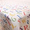 Summer Dining Alphabet Coloured Vinyl Pvc  Tablecloth 54" Wide X 2 Metres £11.95