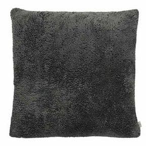SUPER SOFT FLUFFY TEDDY BEAR FUR DARK GREY REVERSIBLE CUSHION COVER £5.95 EACH