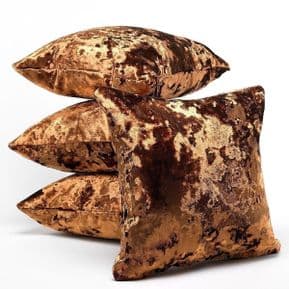 UK MADE THICK CRUSHED COPPER ORANGE VELVET LUXURY 17