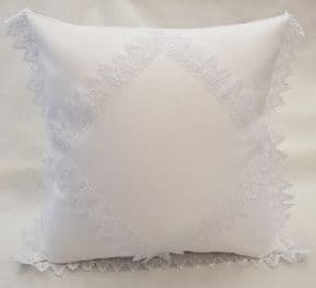 VICTORIAN VINTAGE MACRAME LACE EDGE DETAIL WHITE 18