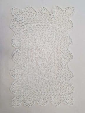 WHITE CROCHET COTTON LACE DOILY PLACE MAT 12