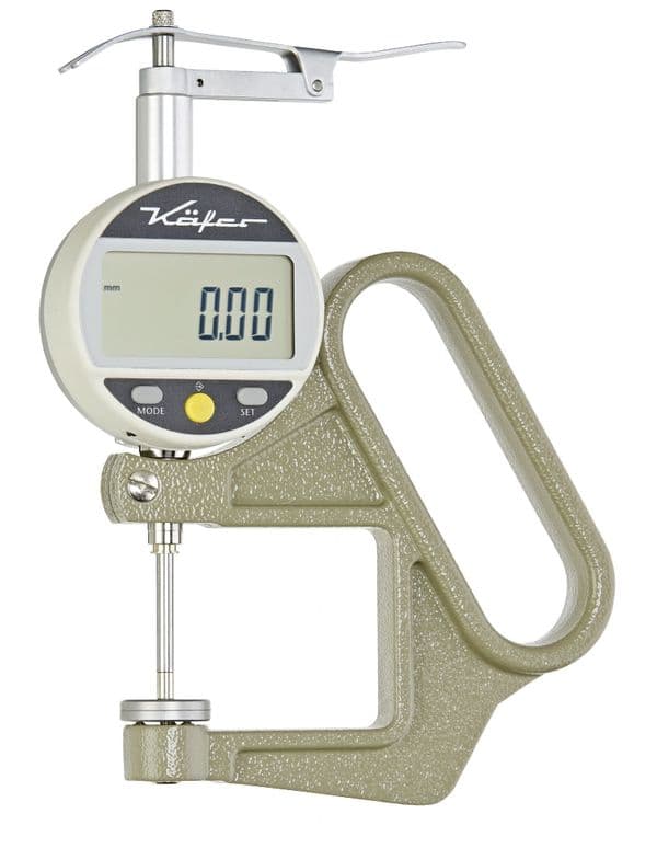 KAFER Digital Thickness Gauge JD 50/25 with Lifting Device - Reading: 0.01 mm