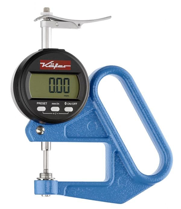 KAFER Digital Thickness Gauge JD 50 TOP with Lifting Device - Reading: 0.01 mm
