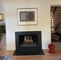 1200 x 900 x 20 Brazilian Black Riven Slate Hearth