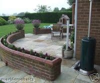 18.36 m2 Full crate Calibrated Mint Fossil Indian Riven Sandstone Paving  900mm x 600mm