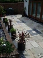 18.36 m2 Full crate Calibrated Mint Fossil Indian Riven Sandstone Paving  900mm x 600mm