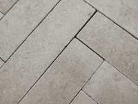 Jerusalem Cream Limestone Slim Setts | Jerusalem Cream Patio Herringbone  | Limestone tumbled | Limestone Flags | UK  |