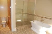 1m2 Asian Tan Natural Stone Pebble Mosaic Tiles on mesh for Bathrooms