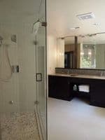 1m2 Asian Tan Natural Stone Pebble Mosaic Tiles on mesh for Bathrooms