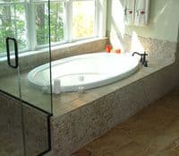 1m2 Asian Tan Natural Stone Pebble Mosaic Tiles on mesh for Bathrooms