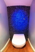 1m2 Black Standing Natural Pebble Mosaic Cladding Feature Wall Tiles