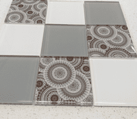 1m2 CLEARANCE TG9898-01 Glass Mosaic 300 x 300 x 8mm