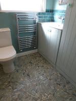 1m2 Green Split  ( Cut ) Beach Pebble Mosaic Tiles