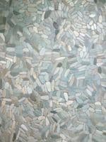 1m2 Green Split  ( Cut ) Beach Pebble Mosaic Tiles