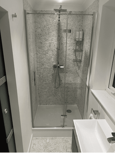 1m2 Split ( Cut ) White River Pebble Mosaic Floor Wall & Tiles only £ 59.99 per m2