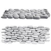 1m2 White Standing Natural Stone Pebble River Stone Mosaic Tile Cladding