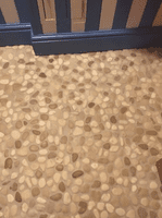 1m2 White & Tan River Stone Pebble Mosaic Tiles on mesh