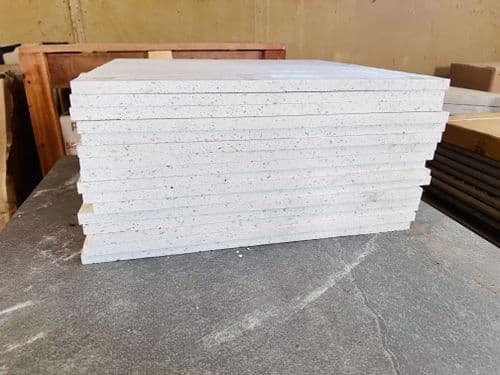 2.4 m2 Clearance/Damaged White Quartz / Stardust Mirror Fleck 400mm by x 400mm x 12mm