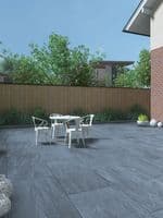 21.06 m2 Full crate Black Quartz Anthracite  Vitrified Porcelain Paving 900 x 450 x 20 mm