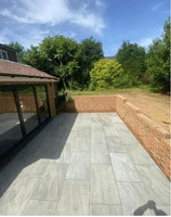 21.6 m2 Full Crate Kandla Grey Porcelain Patio Slabs  900 x 600 x 20 mm