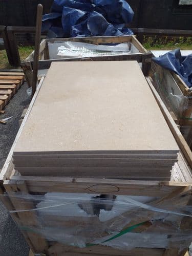 24m2 (45 no. tiles) CLEARANCE / DAMAGED Dijon BRUSHED Limestone 900 x 600 x 15 mm