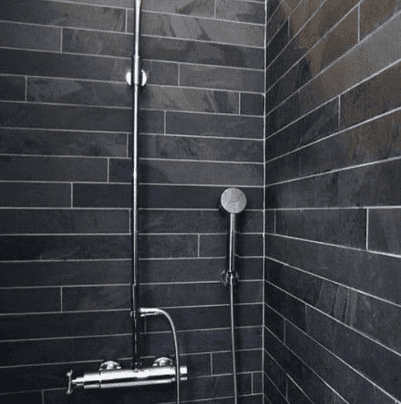 4m2 CLEARANCE/DAMAGED Brazilian Black Riven Slate STRIPS 600 x 60 x 10 mm