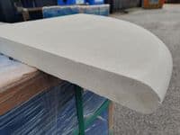 8 no. CLEARANCE / DAMAGED Mint Fossil Honed Sandstone Bullnose Corner Piece 350 x 350 x 30 mm