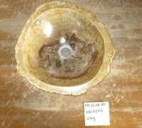 Aesthetic Petrified Wood Bathroom Wash Basin approx 38cm x  37cm x 15 cm (MF.25.08.001)