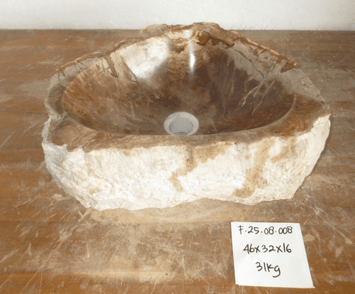 Affluent Petrified Wood Sink approx 46 cm x 32 cm x 16 cm (Sink F.25.08.008)