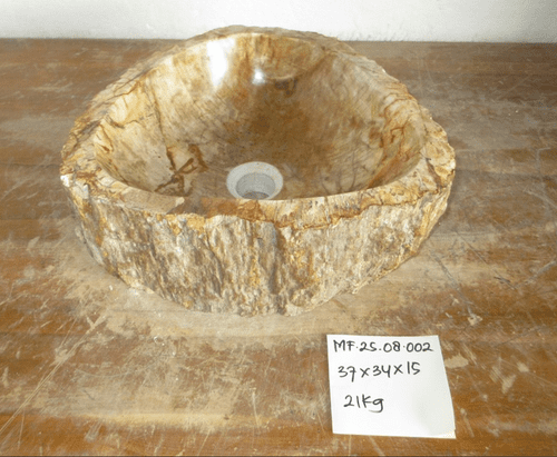 Alluring Mini Petrified Wood Bathroom Wash Basin approx 37 x 34 x 15 cm ( MF.25.08.002)