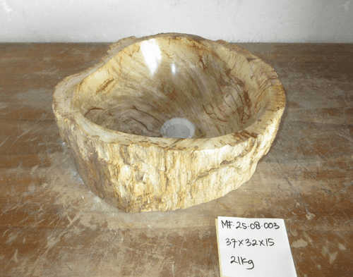 Ancient Petrified Wood Wash basin approx 37 cm x 32 cm x 15 cm (MF.25.08.003)