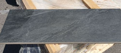 Anthracite County Quartz Porcelain Bullnose / Coping / Step 900 x 300 x 20 mm